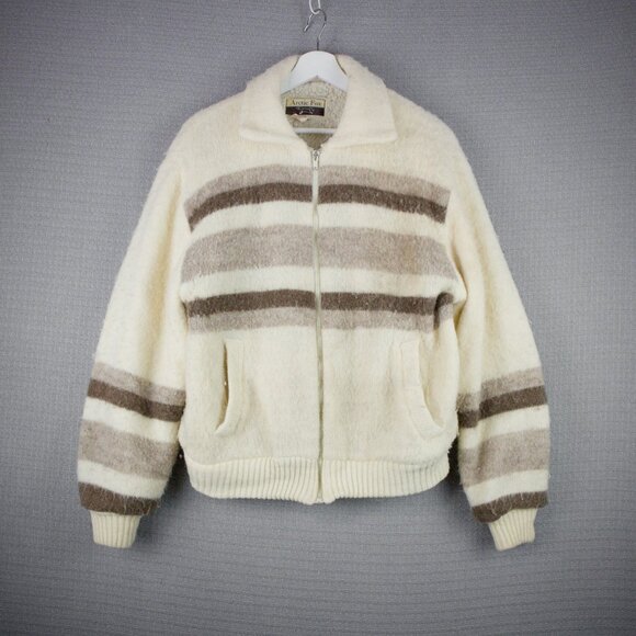 Arctic Fox Vintage 1970s Shetland Wool Sherpa Jacket XL - Picture 1 of 8